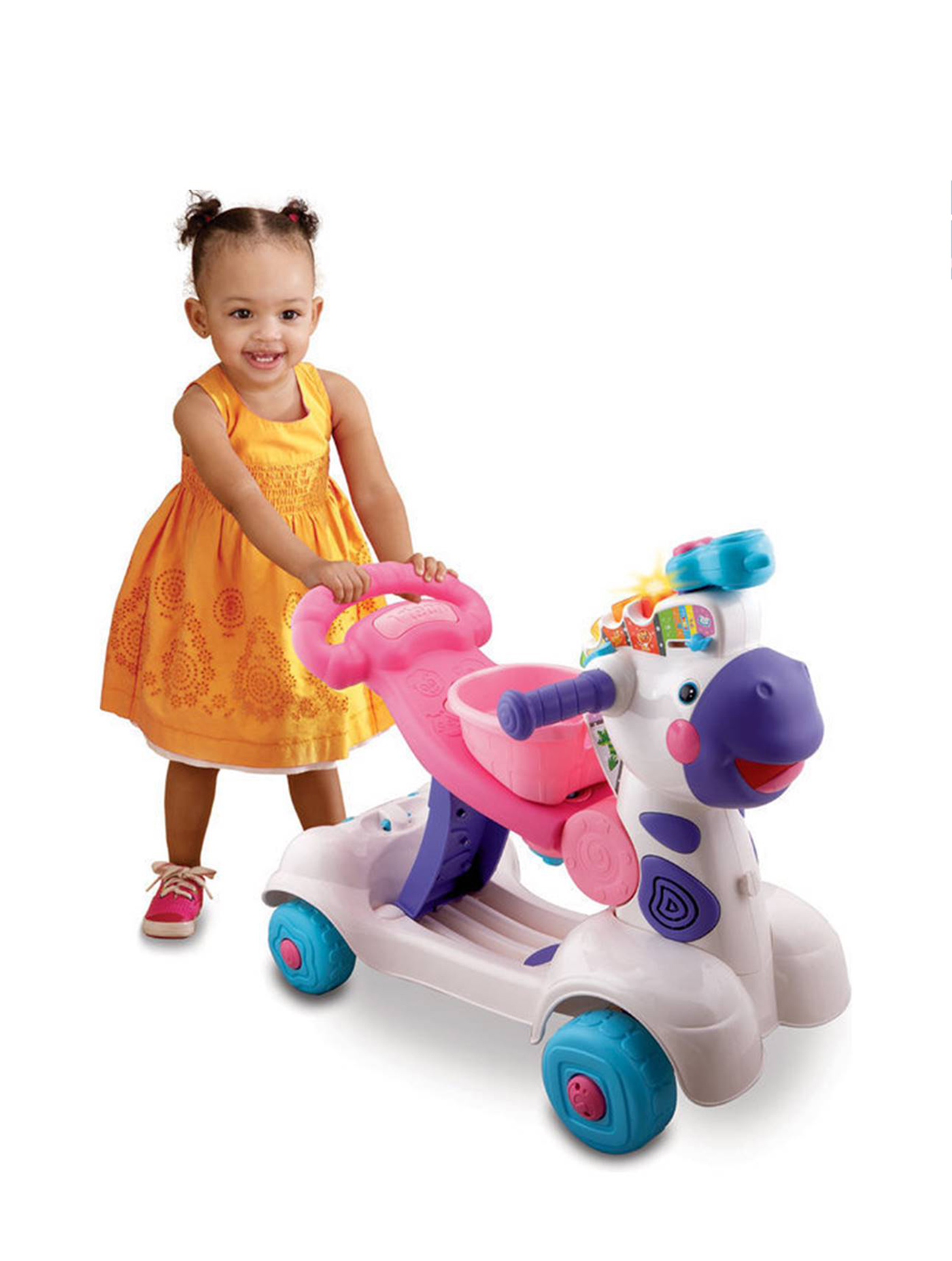 Vtech 3 in 1 Learning Zebra Scooter Ride On (White/Pink ...